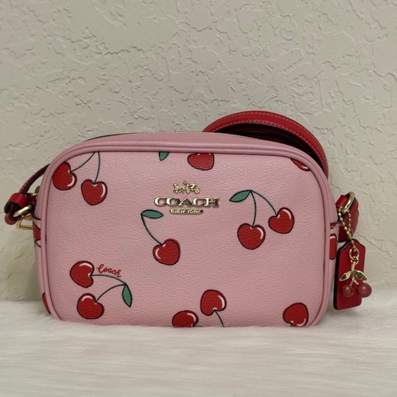 Coach Handbags - Coach Mini Jamie Camera Bag With Heart Cherry Print